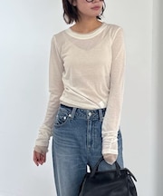 シアーテレコレイヤード風カットソー