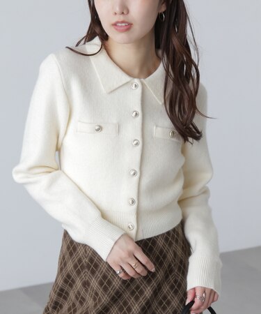 金ボタン前あきポロニット