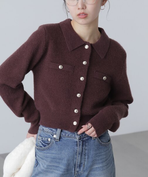 金ボタン前あきポロニット