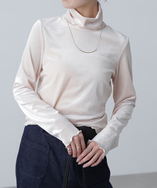 ベロアタートルカットソー