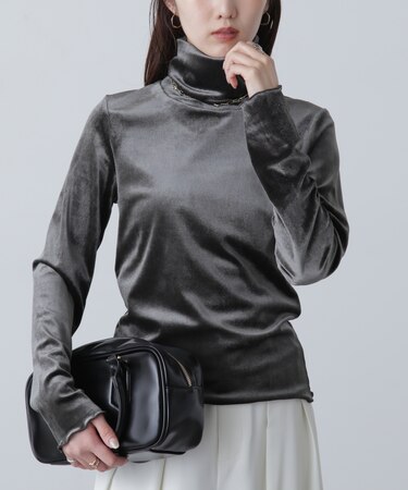 ベロアタートルカットソー