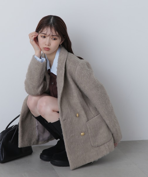 シャギーダブルジャケット