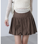 インナーパンツ付きナチュラルコットンバルーンミニスカート