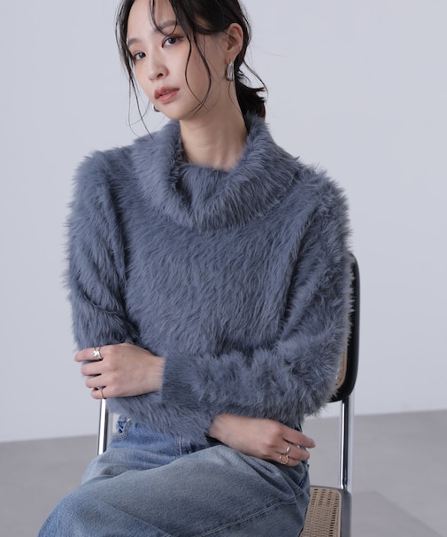 〈ＭＦＭ〉シャギータートルニット