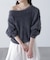 ロングシャギーオフショルニット