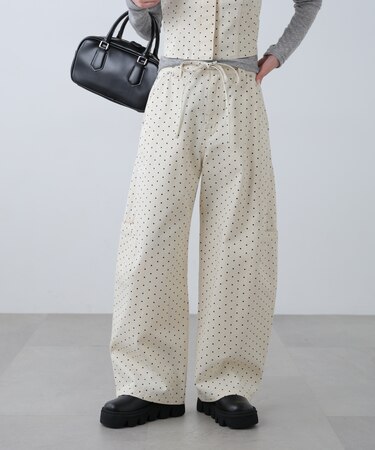 サイドポケットコクーンデニムパンツ