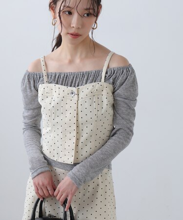 パネル切り替えデニムビスチェ