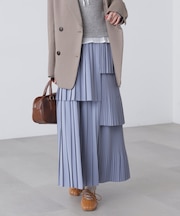 ランダムプリーツティアードスカート