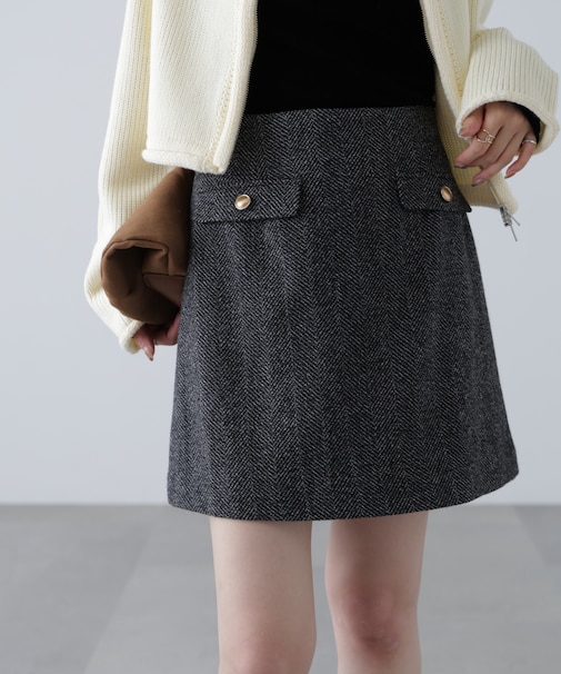 ツイードミニスカート