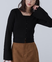 キャミレイヤードニットカーディガン