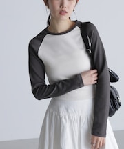 ラグラン長袖カットソー