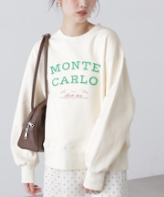 フロッキーロゴ刺繍スウェット