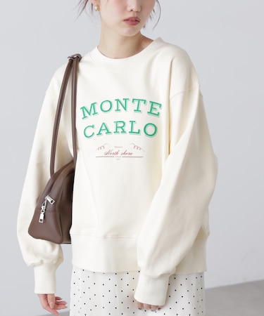 フロッキーロゴ刺繍スウェット