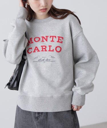 フロッキーロゴ刺繍スウェット