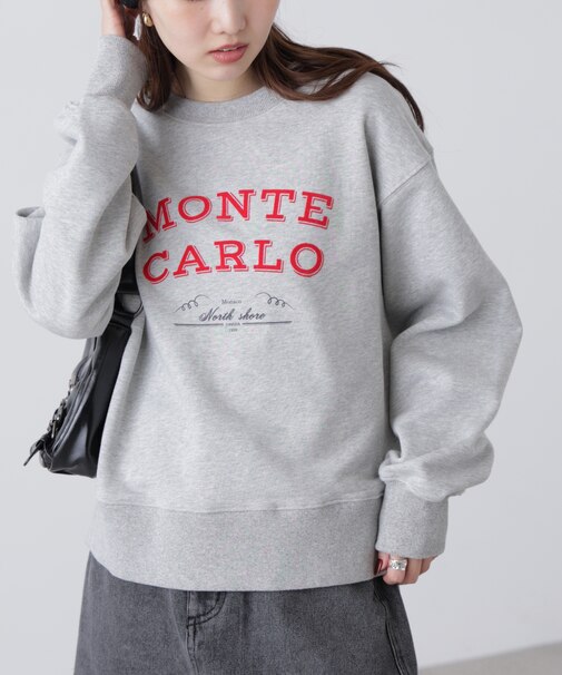 フロッキーロゴ刺繍スウェット