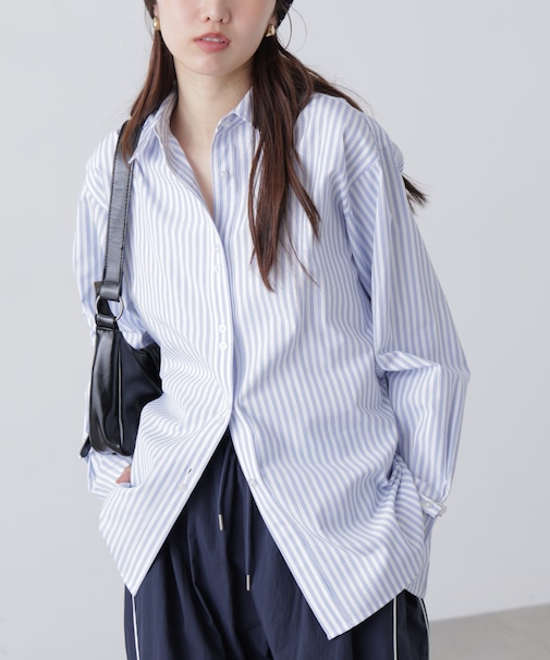 ウエストシェイプレースアップシャツ