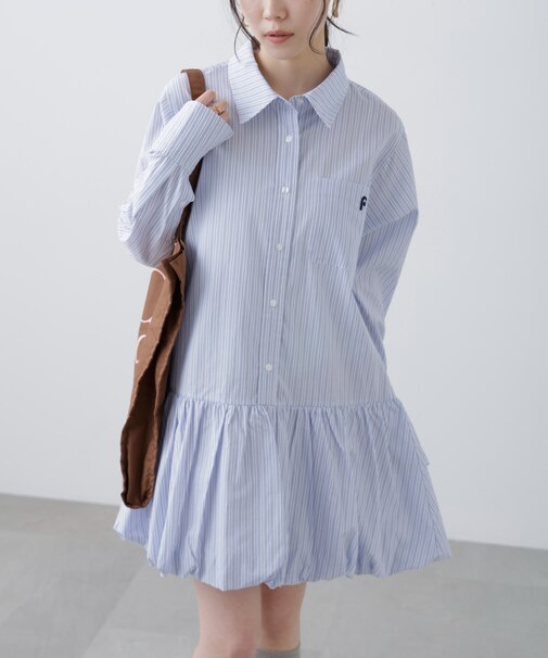 バルーンシャツミニワンピース