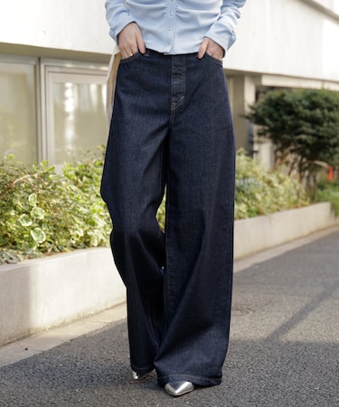 〈SOMETHING〉LISAワイドデニムパンツ XS別注