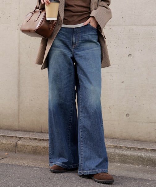 〈SOMETHING〉LISAワイドデニムパンツ XS別注