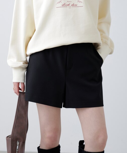 〈セットアップ対応〉ハイウエストショートパンツ
