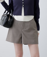 〈セットアップ対応〉ハイウエストショートパンツ