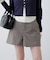 〈セットアップ対応〉ハイウエストショートパンツ