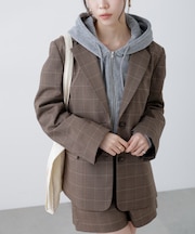 〈セットアップ対応〉オーバーサイズシングルジャケット