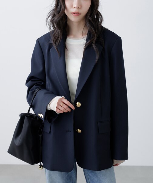 〈セットアップ対応〉オーバーサイズシングルジャケット