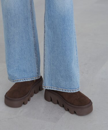 クロッグ厚底サンダル