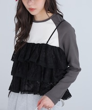 ティアードフリル2wayビスチェ