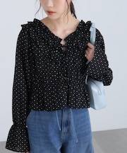 アソート前後2wayフリルブラウス