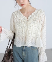 アソート前後2wayフリルブラウス