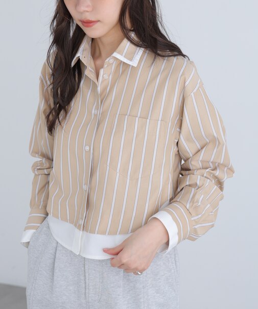 レイヤード風シャツ