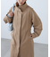 スタンドカラーロングトレンチコート
