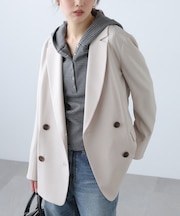 梳毛調合繊ダブルブレストジャケット