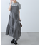 チェック柄エスカルゴティアードキャミワンピース