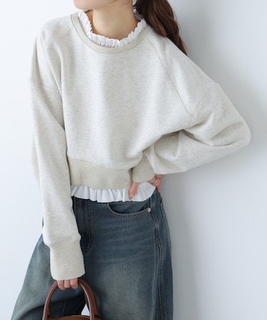 フリルドッキングスウェット