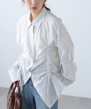 フロントドロストオーバーサイズシャツ