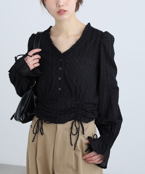 ドビーストライプブラウス