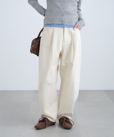 [低身長サイズ／Sシリーズ]ウォッシュドチノカーブパンツ