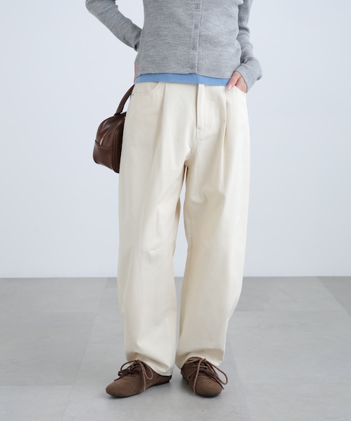 [低身長サイズ／Sシリーズ]ウォッシュドチノカーブパンツ