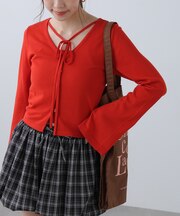 キャミレイヤードニットカーディガン