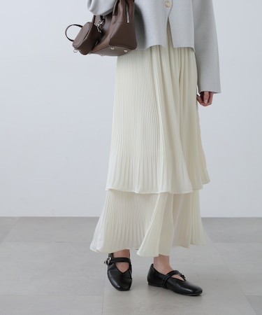 消しプリーツティアードスカート