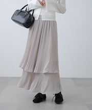 消しプリーツティアードスカート