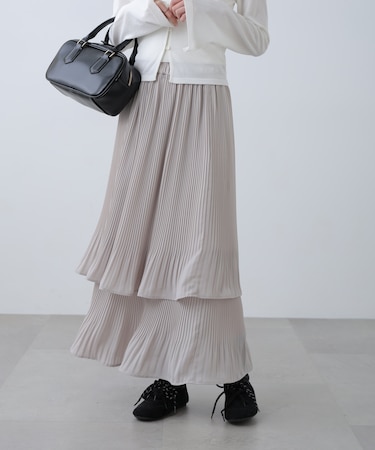 消しプリーツティアードスカート