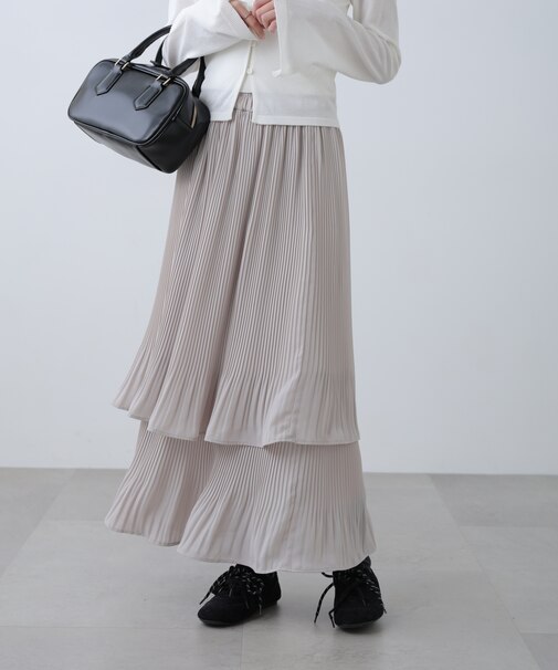 消しプリーツティアードスカート