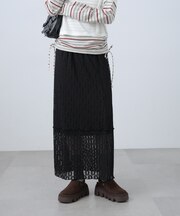 カットレースAラインスカート