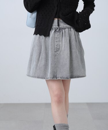 ヨークフレアデニムミニスカート