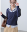 シャツフェイクレイヤード深Uネックカットソー