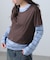 シアーTシャツレイヤードボーダーロンT